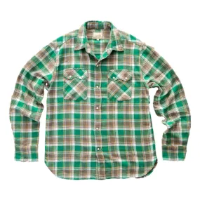 Washed Flannel Pearlsnap Shirt Spring Pastures