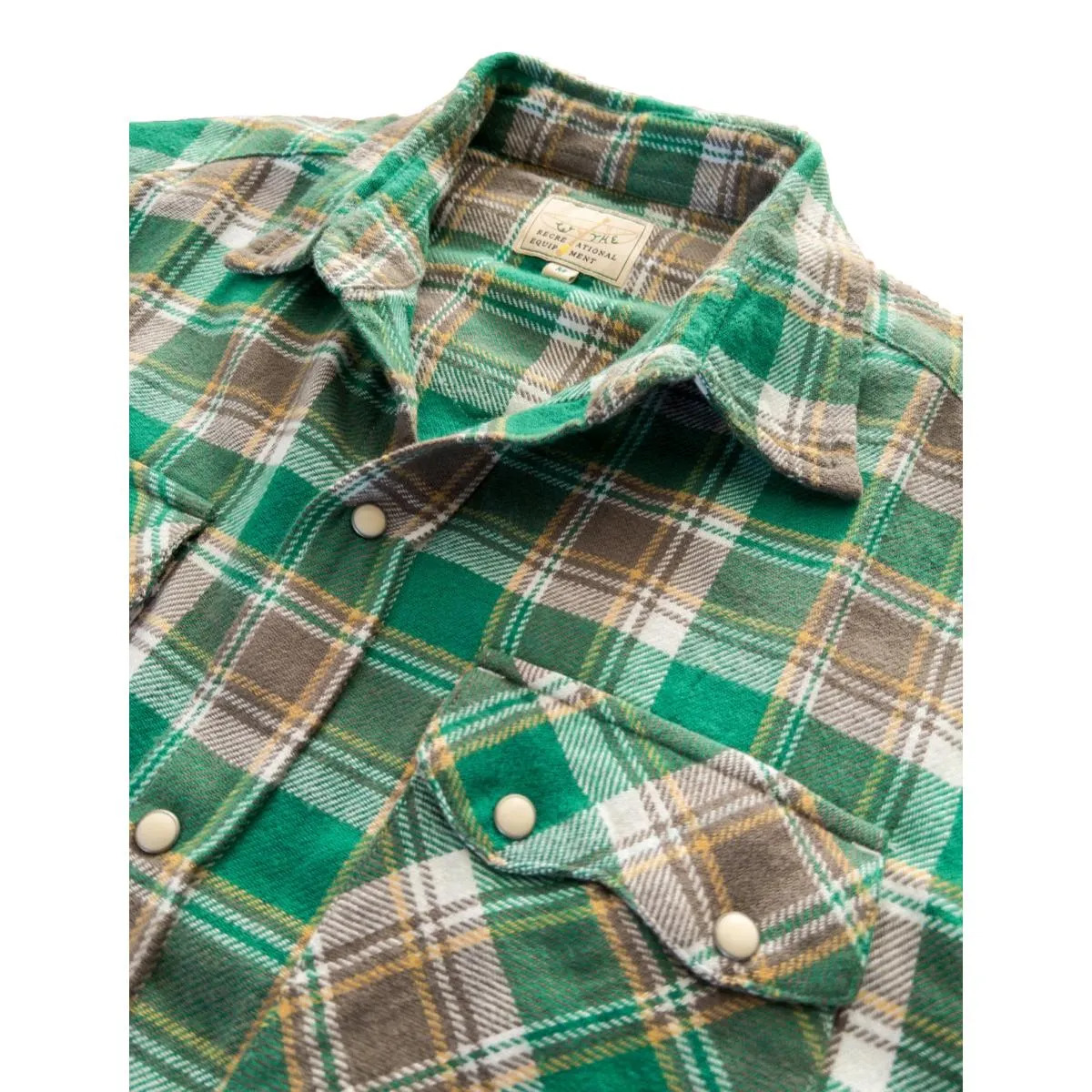 Washed Flannel Pearlsnap Shirt Spring Pastures