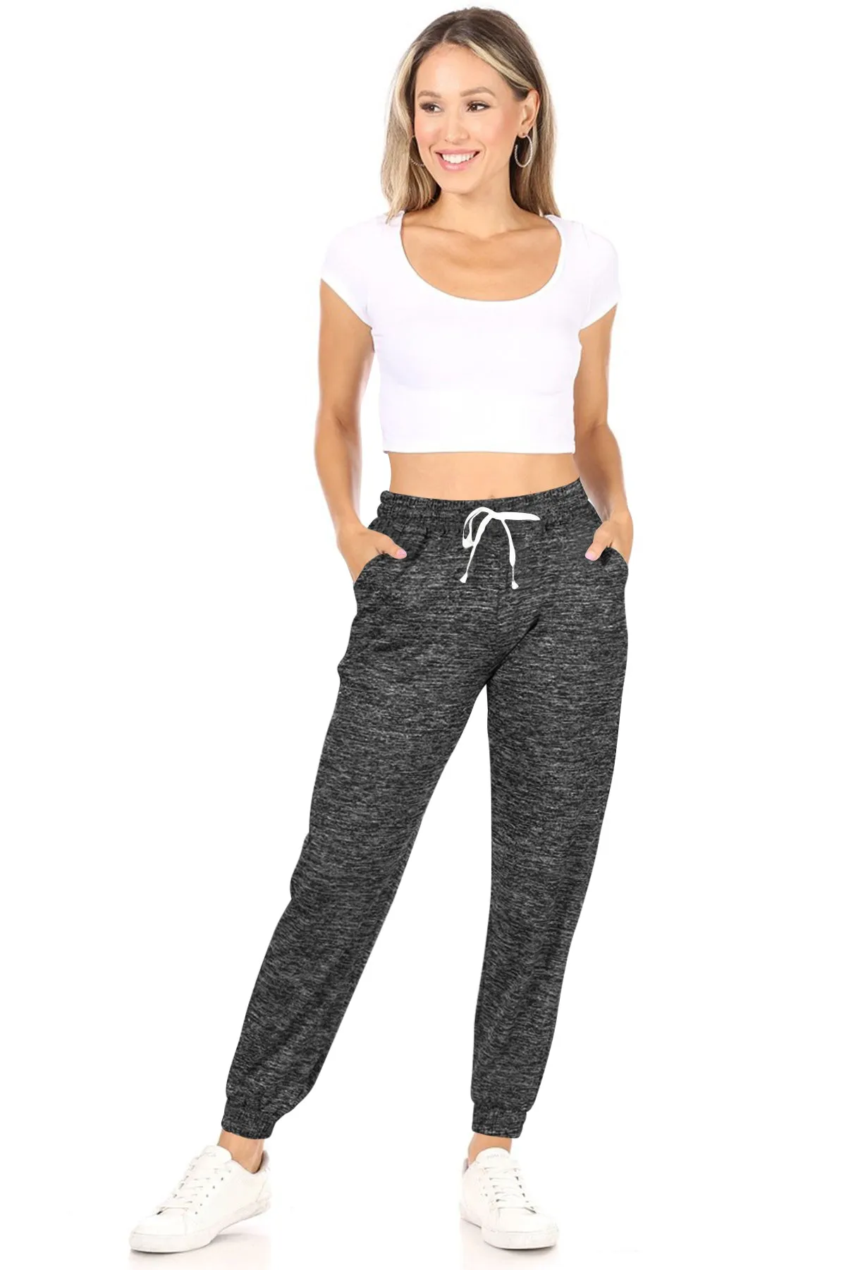 Women's Casual High Waist Drawstring Jogger Pants