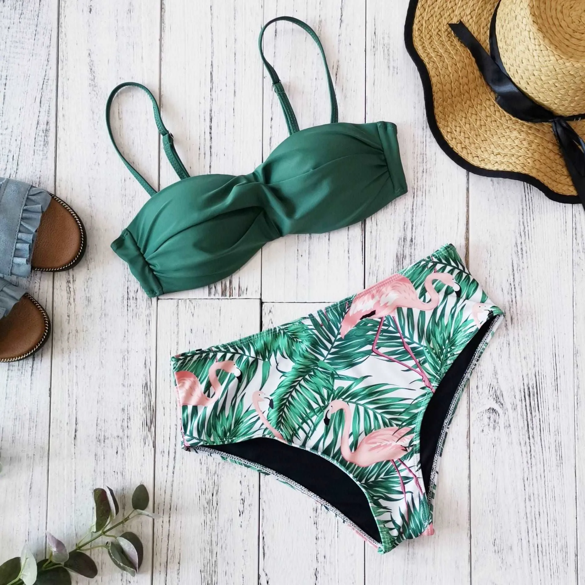 Women's High Waist Printed Bikini Swimsuit