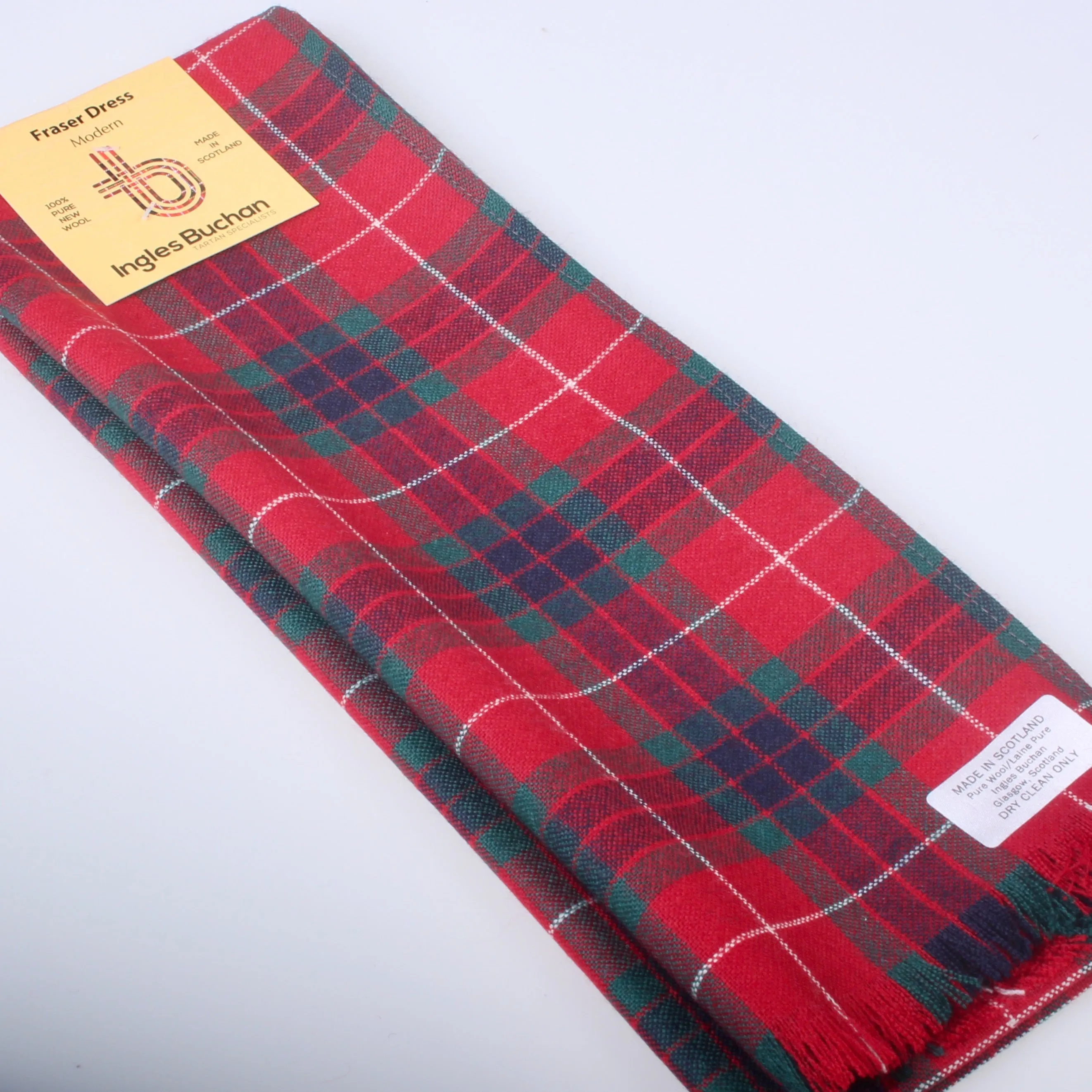 Wool Scarf in Fraser Red (dress) Modern Tartan