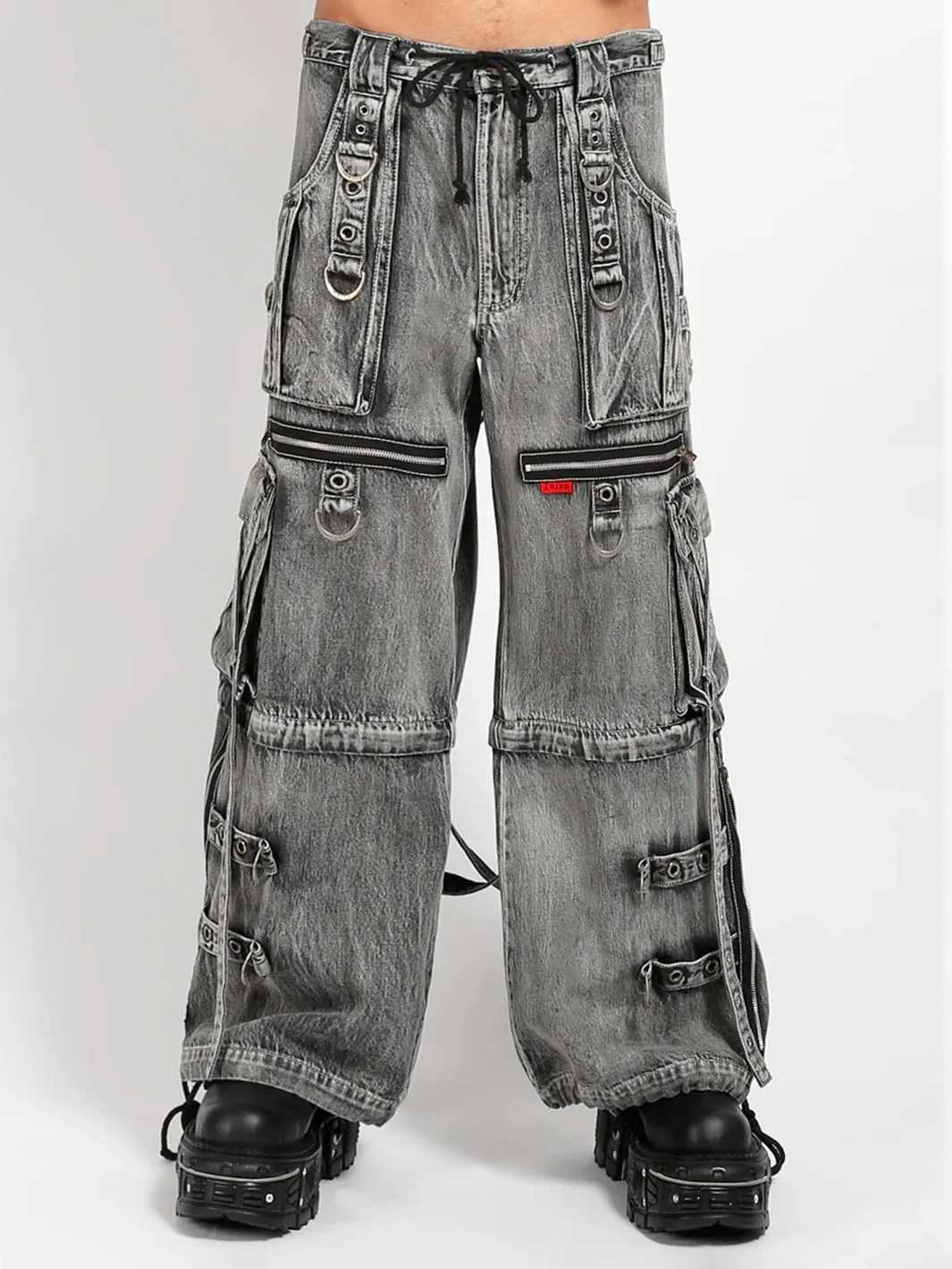 X-STRAP PANT - BLACK FOG WASH